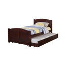 Twin Bed With Trundle Cherry  Red