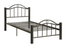 Twin Metal Bed with slats, Black