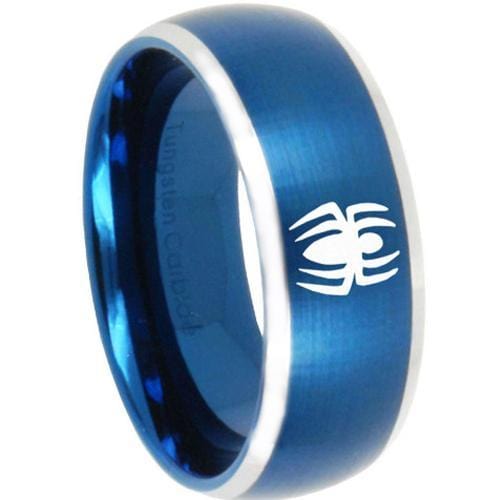 Platinum Engagement Rings Platinum White Blue Tungsten Carbide Spider Man Ring