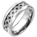 Platinum Rings For Men Platinum White Tungsten Carbide Celtic Knots Ring