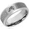 Platinum Rings White Tungsten Carbide Celtic Wolf Ring