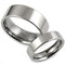 Men's Platinum Band Rings Platinum White Tungsten Carbide Pipe Cut Flat Polished Shiny Ring