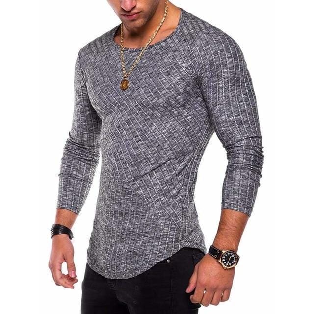 Plus Size S-4XL Slim Fit Sweater Men 2018 Spring Autumn Thin O-Neck Knitted Pullover Men Casual Solid Mens Sweaters Pull Homme-Dark Grey-S-JadeMoghul Inc.