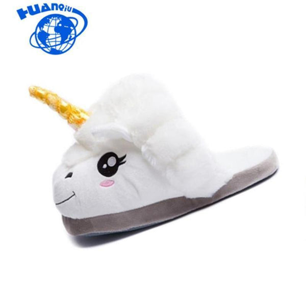 Plush Warm Unicorn Slippers-White-4-JadeMoghul Inc.
