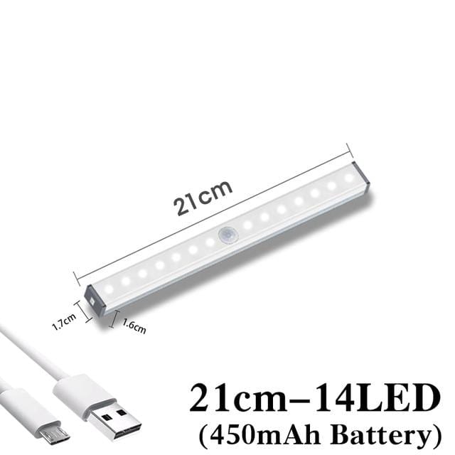 Plutus-Quinn LED Night Light Motion Sensor Wireless USB Rechargeable 20 30 40 50cm Night lamp For Kitchen Cabinet Wardrobe Lamp JadeMoghul Inc. 