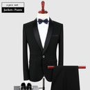 Plyesxale Black Suit Men 2018 Slim Fit Groom Wedding Suits For Men Stylish Brand Shawl Collar Formal Business Dress Suits Q128-2 pieces suits-XXXL-JadeMoghul Inc.