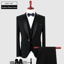 Plyesxale Black Suit Men 2018 Slim Fit Groom Wedding Suits For Men Stylish Brand Shawl Collar Formal Business Dress Suits Q128-3 pieces suits-XXXL-JadeMoghul Inc.