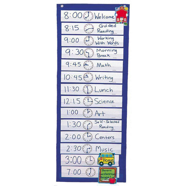 POCKET CHART SCHEDULING 12-1/2 X 33-Learning Materials-JadeMoghul Inc.