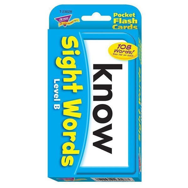 POCKET FLASH CARDS SIGHT WORDS B-Learning Materials-JadeMoghul Inc.