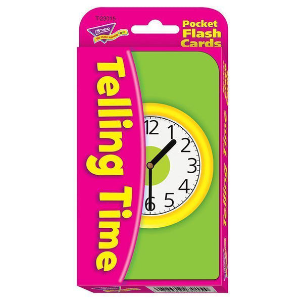 POCKET FLASH CARDS TELLING TIME-Learning Materials-JadeMoghul Inc.