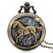 Pocket Watch Free Shipping Bronze Copper Horse Hollow Quartz Watch Clock Hour Fob With Chain Pendant Womens Men Xmas GIfts P907--JadeMoghul Inc.