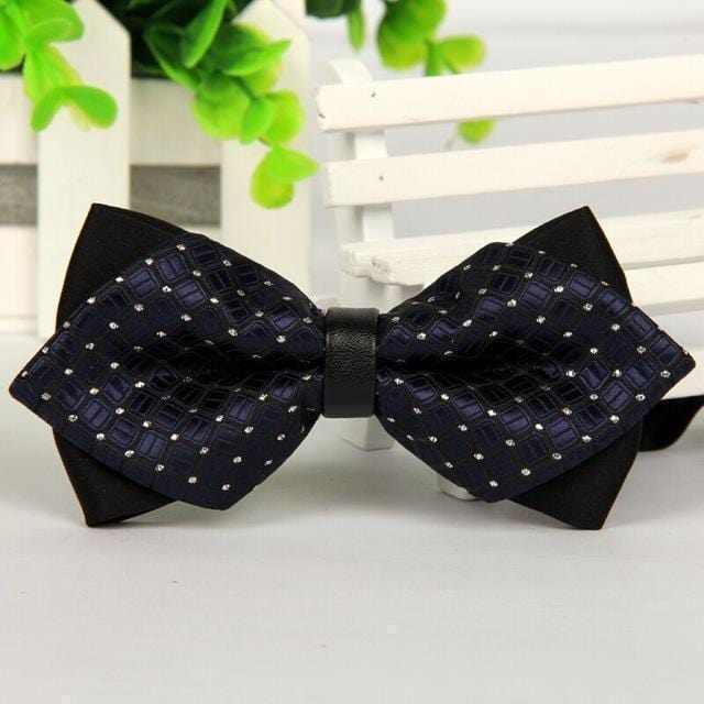 pointed 12cm*6cm men tie bow ties 2014 Blue jacquard silk bowties luxury gravatas borboleta bulk lot Wholesale-7-JadeMoghul Inc.