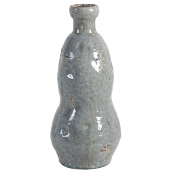 Polished Ceramic Vase, Gray-Vases-Gray-ceramic-JadeMoghul Inc.