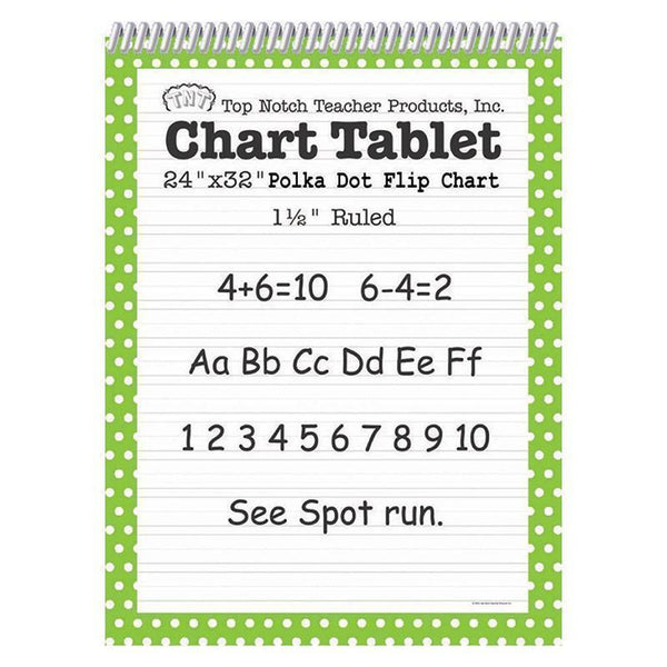 POLKA DOT CHART TABLET GREEN 1.5-Supplies-JadeMoghul Inc.