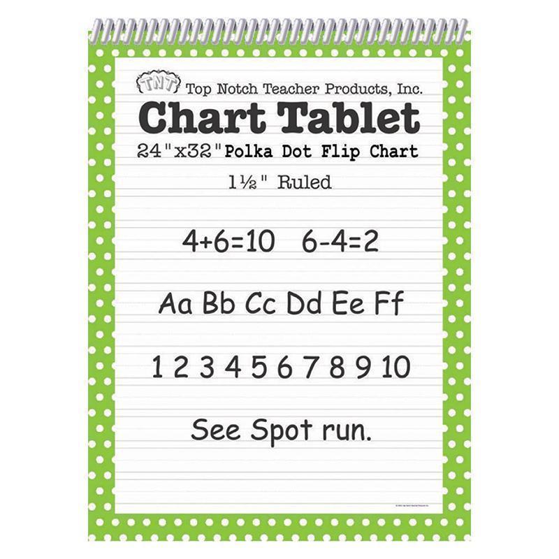POLKA DOT CHART TABLET GREEN 1.5-Supplies-JadeMoghul Inc.