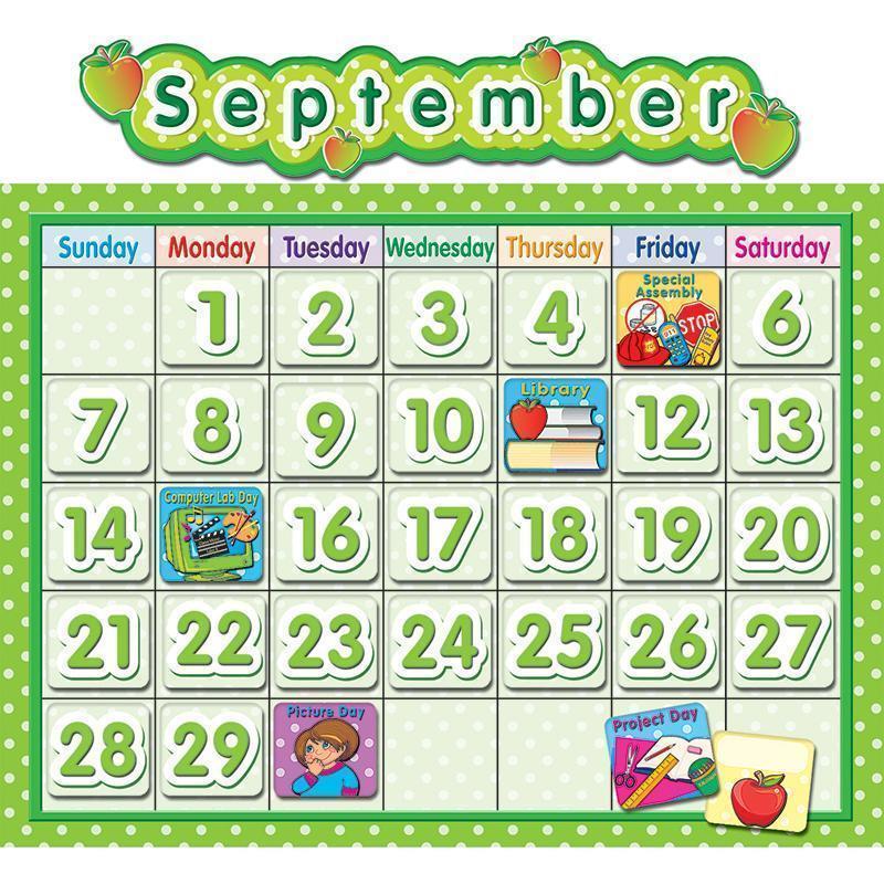 POLKA DOT SCHOOL CALENDAR BB SET-Learning Materials-JadeMoghul Inc.