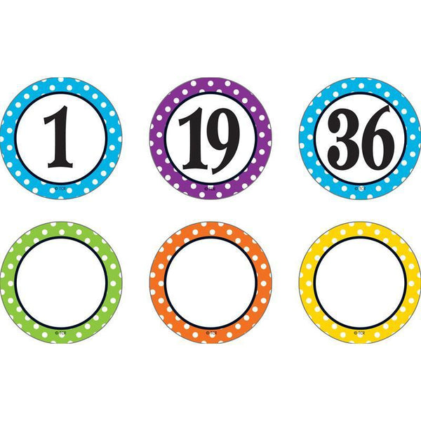 POLKA DOTS NUMBERS ACCENTS-Learning Materials-JadeMoghul Inc.