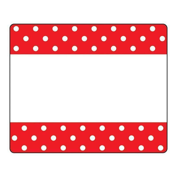 POLKA DOTS RED TERRIFIC LABELS-Learning Materials-JadeMoghul Inc.