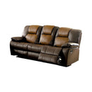 Pollux Recling Sofa in Dark Brown and Light Brown-Sofas-Brown-Leather-JadeMoghul Inc.