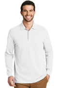 Polos/knits Port Authority EZCotton Long Sleeve Polo. K8000LS Port Authority