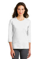 Polos/knits Port Authority Ladies Modern Stretch Cotton 3/4-Sleeve Scoop Neck Shirt. L517 Port Authority