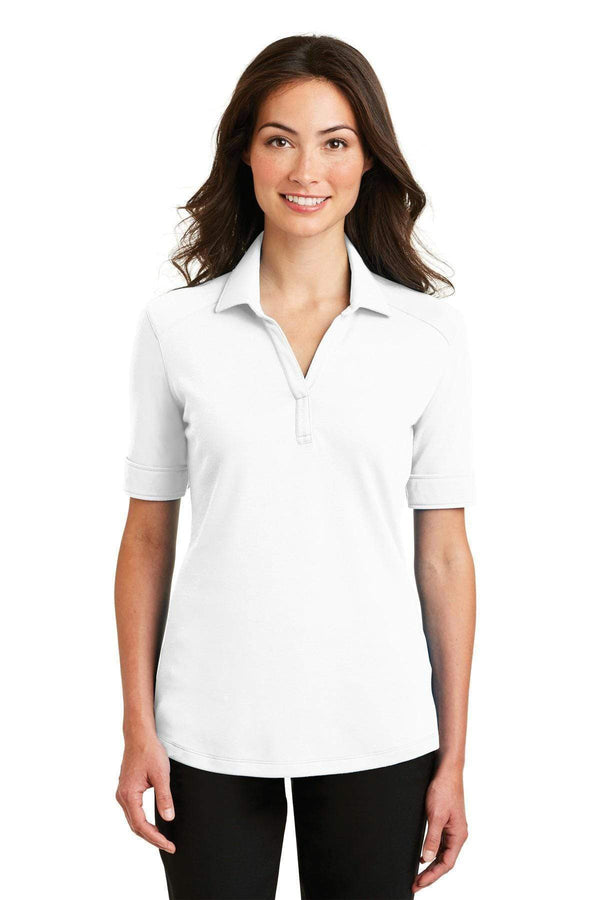 Polos/knits Port Authority Ladies Silk TouchInterlock Performance Polo. L5200 Port Authority