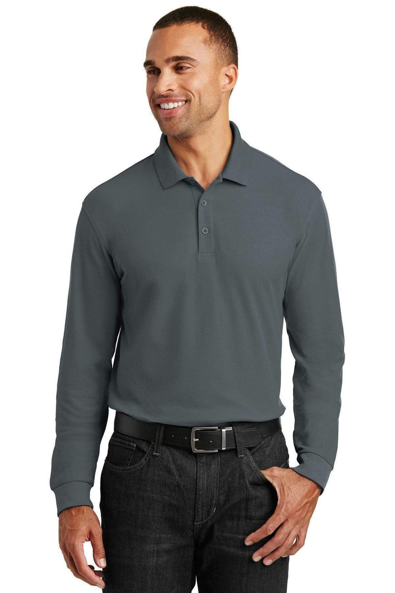Polos/knits Port Authority Long Sleeve Core Classic Pique Polo. K100LS Port Authority