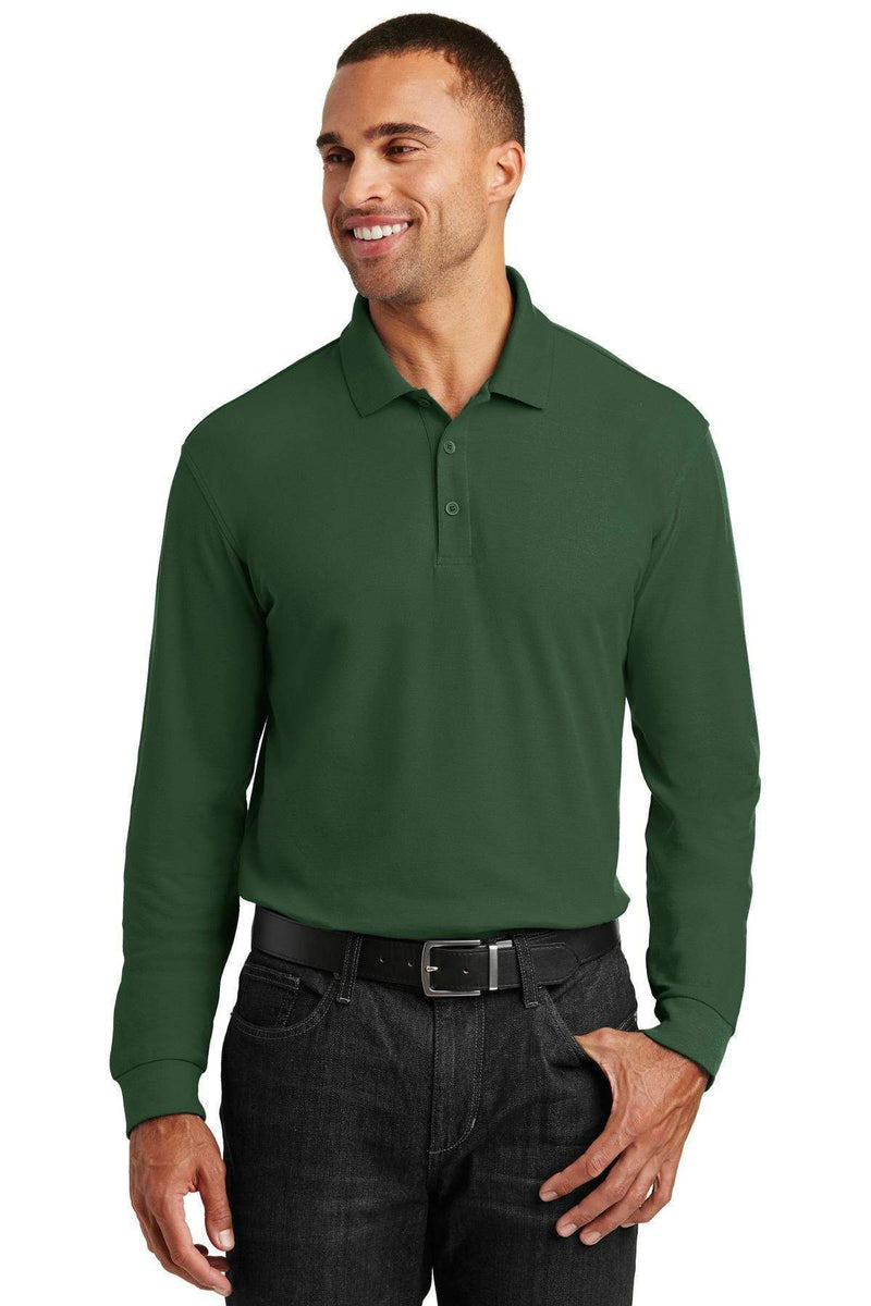 Polos/knits Port Authority Long Sleeve Core Classic Pique Polo. K100LS Port Authority