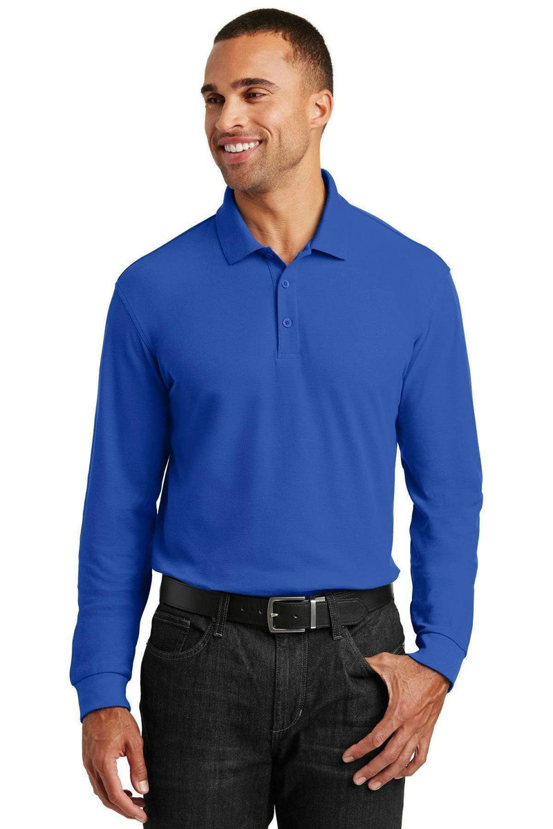 Polos/knits Port Authority Long Sleeve Core Classic Pique Polo. K100LS Port Authority
