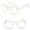 Polygonal Sunglasses Women Glasses Lady Luxury Retro Metal Sun Glasses-Gold White-JadeMoghul Inc.