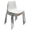 Polypropylene Accent Chairs with Metal Legs, Set of Four, White and Chrome-Accent Chairs-White and Chrome-Polypropylene and Metal-JadeMoghul Inc.