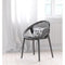 Polypropylene Accent Chairs with Slatted Seat and Back, Set of Four, Gray-Accent Chairs-Gray-Polypropylene-JadeMoghul Inc.