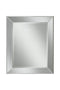 Polystyrene Framed Wall Mirror With a Beveled Glass, Silver-Mirrors-Silver-Polystyrene Glass-JadeMoghul Inc.
