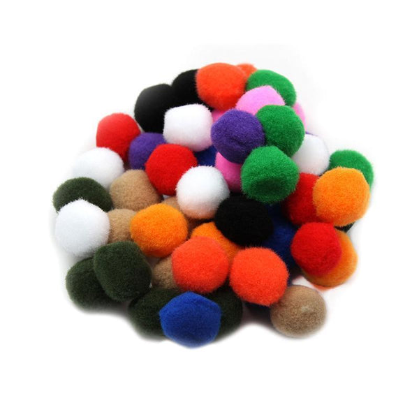 POM POMS 1IN ASST COLORS 50CT-Supplies-JadeMoghul Inc.