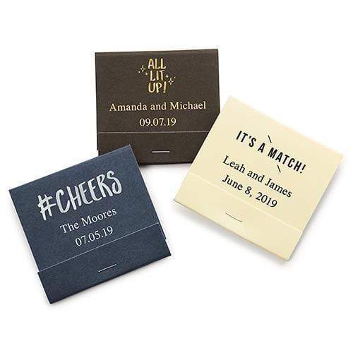 Popular Wedding Favors Personalized Matchbook Matte Black (Pack of 1) Weddingstar