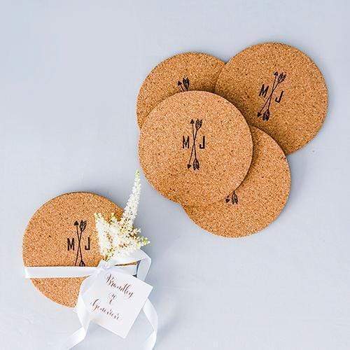 Popular Wedding Favors Round Cork Coasters (Pack of 25) JM Weddings