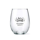 Popular Wedding Favors Small Personalized Stemless Wine Glass (Pack of 1) JM Weddings