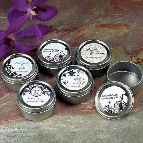 Popular Wedding Favors Small Silver Metal Round Tins with Lids (Pack of 1) JM Weddings