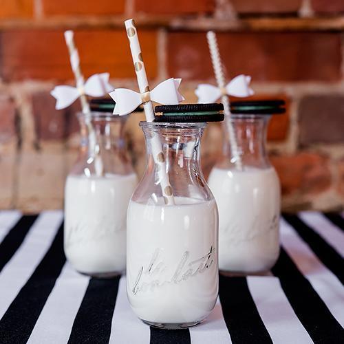 Popular Wedding Favors Vintage Glass Milk Bottle Favor (Pack of 4) JM Weddings