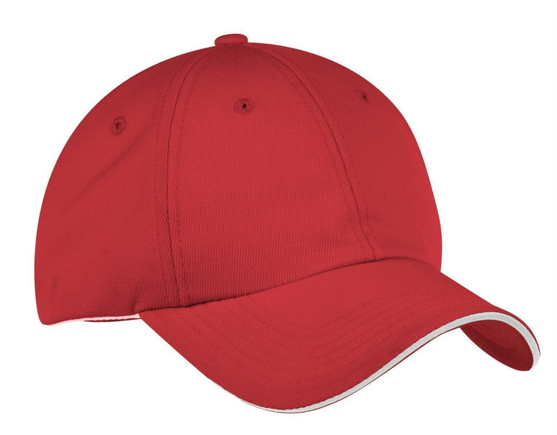 Port Authority Dry ZoneCap. C838-Caps-Engine Red/ White-OSFA-JadeMoghul Inc.