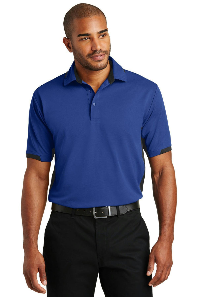 Port Authority Dry ZonEcoorblock Ottoman Polo. K524-Polos/knits-White/Black-6XL-JadeMoghul Inc.