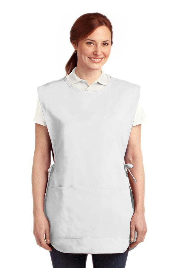 Port Authority Easy Care Cobbler Apron with Stain Release. A705-Workwear-White-L/XL-JadeMoghul Inc.