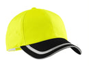 Port Authority Enhanced Visibility Cap. C836-Workwear-Sfty Ylw/Black/ Reflective-OSFA-JadeMoghul Inc.