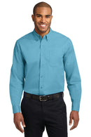 Port Authority Extended Size Long Sleeve Easy Care Shirt. S608ES-Woven Shirts-Maui Blue-10XL-JadeMoghul Inc.