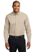 Port Authority Extended Size Long Sleeve Easy Care Shirt. S608ES-Woven Shirts-Stone-10XL-JadeMoghul Inc.