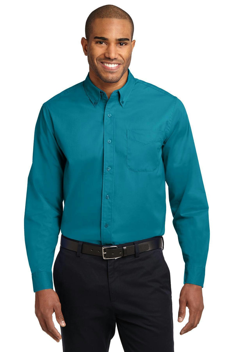 Port Authority Extended Size Long Sleeve Easy Care Shirt. S608ES-Woven Shirts-Teal Green-10XL-JadeMoghul Inc.