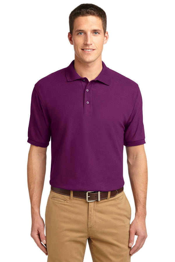 Port Authority Extended Size Silk Touch Polo. K500ES-Polos/knits-Deep Berry-8XL-JadeMoghul Inc.