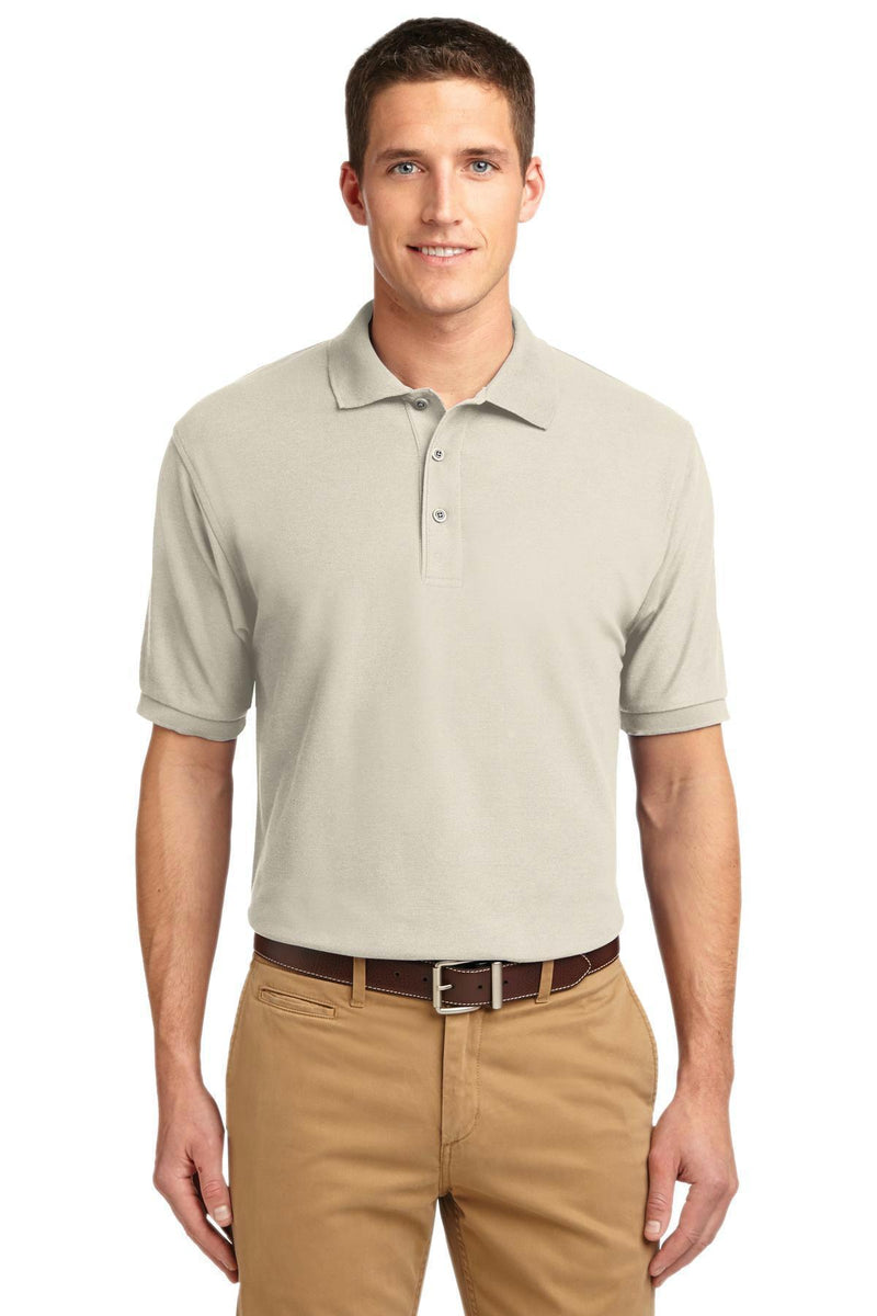 Port Authority Extended Size Silk Touch Polo. K500ES-Polos/knits-Light Stone-10XL-JadeMoghul Inc.