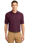 Port Authority Extended Size Silk Touch Polo. K500ES-Polos/knits-Maroon-10XL-JadeMoghul Inc.