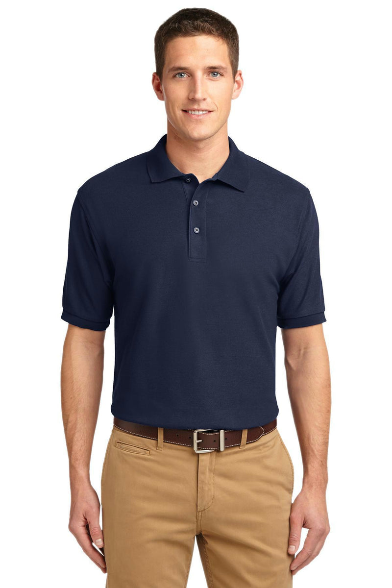 Port Authority Extended Size Silk Touch Polo. K500ES-Polos/knits-Navy-10XL-JadeMoghul Inc.